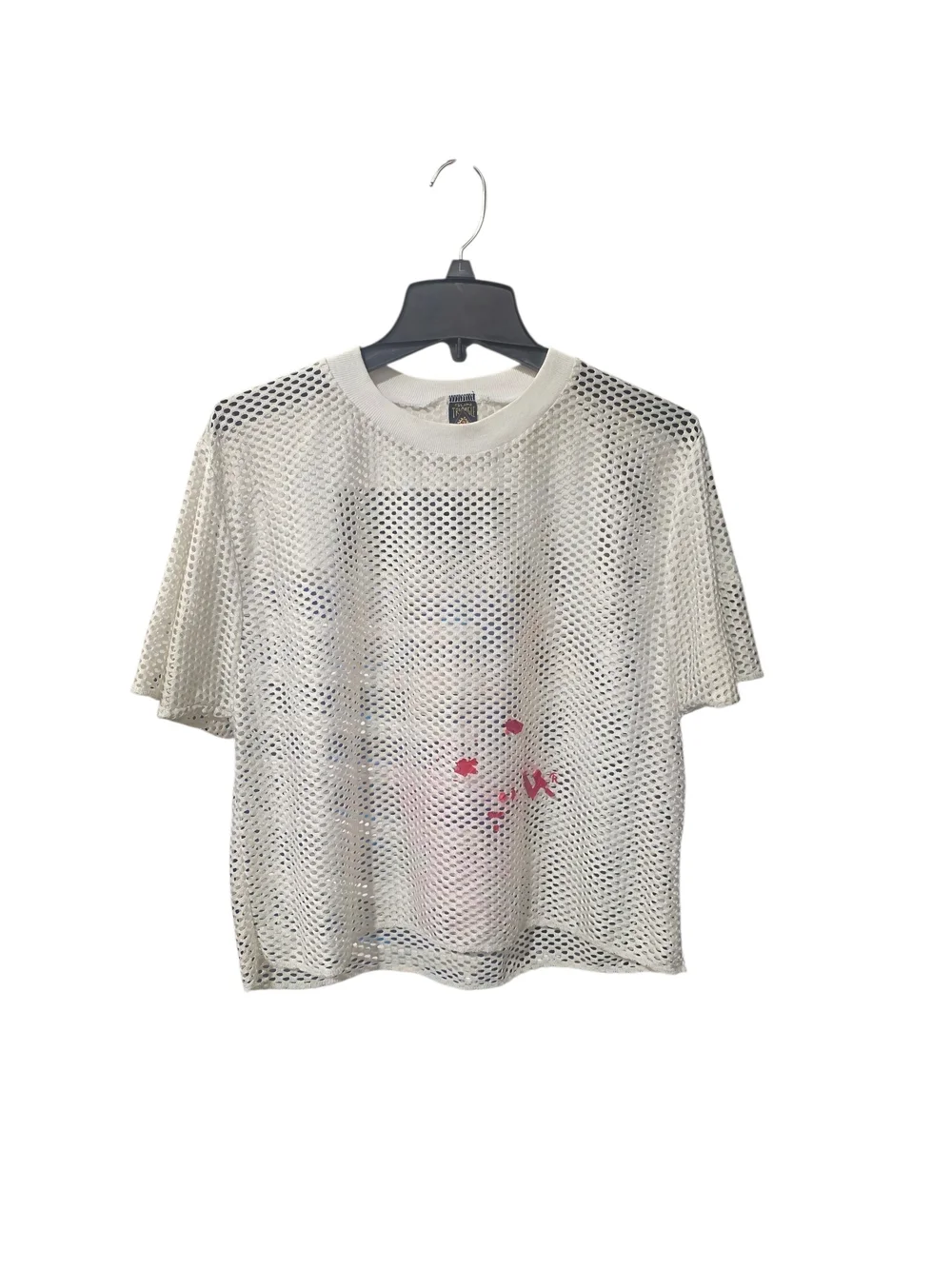 triangl swimwear White Mesh Short Sleeve Tee